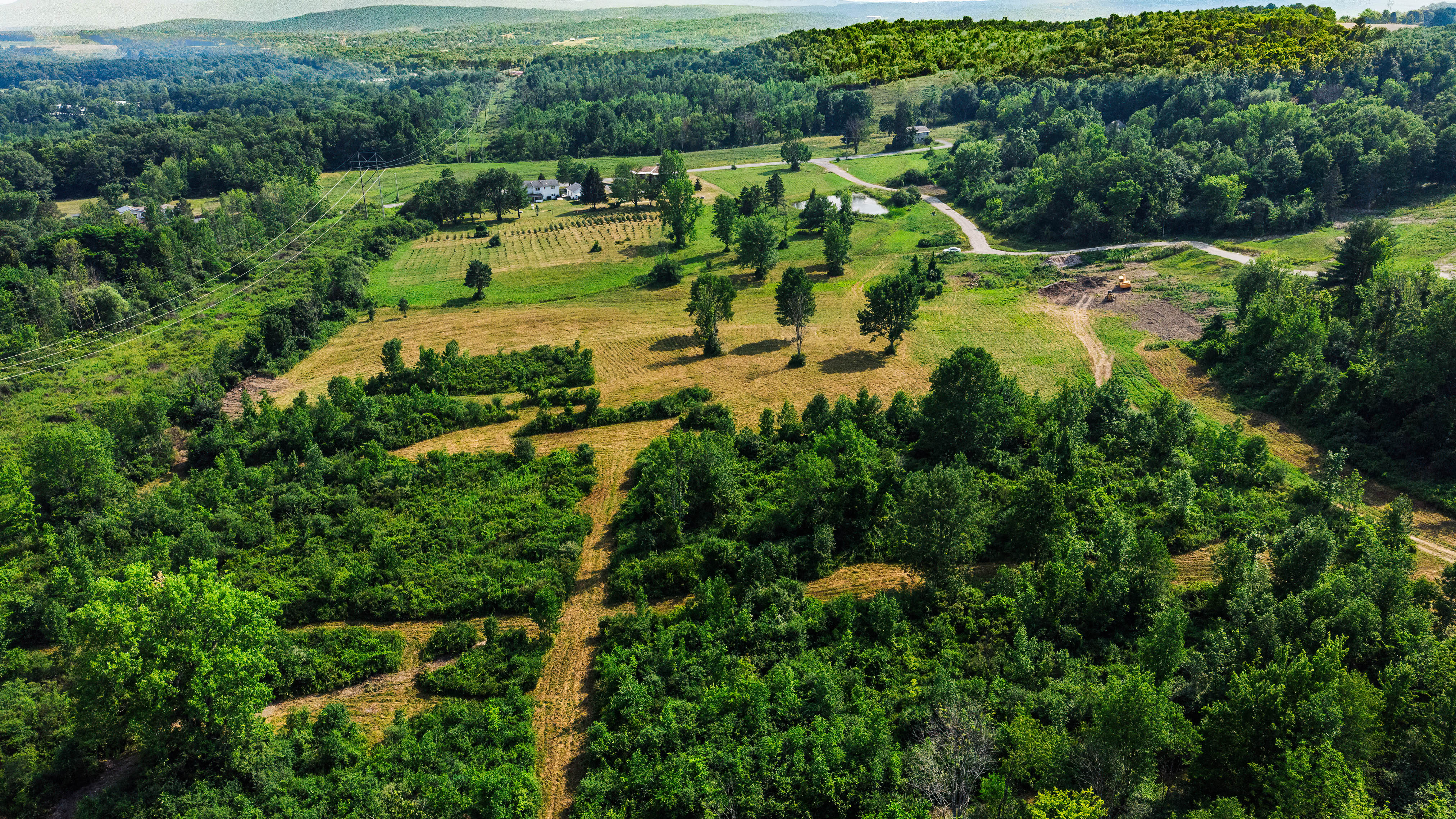 Progress of a Land Development Project UAV view of land development project
