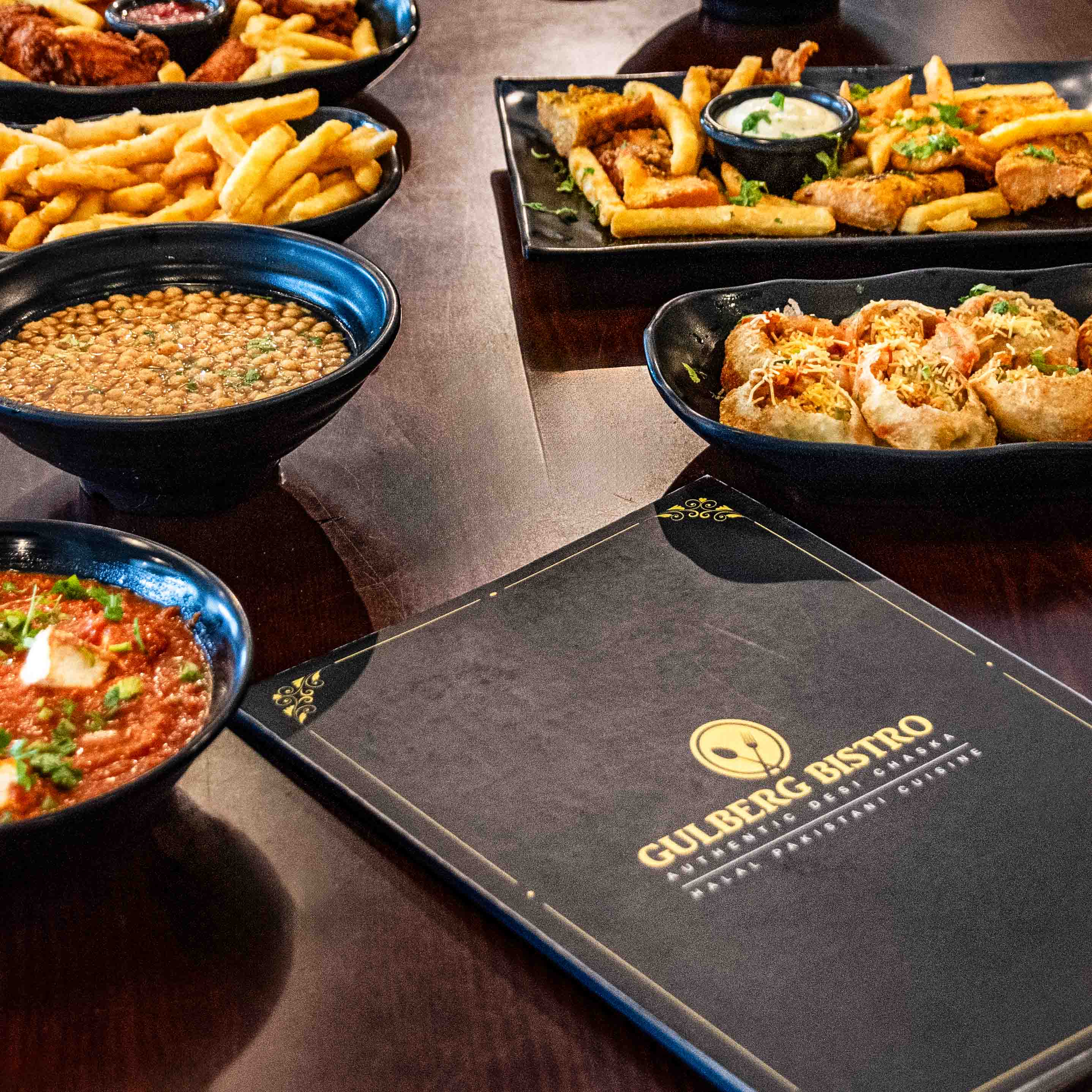 Branded menu shoot