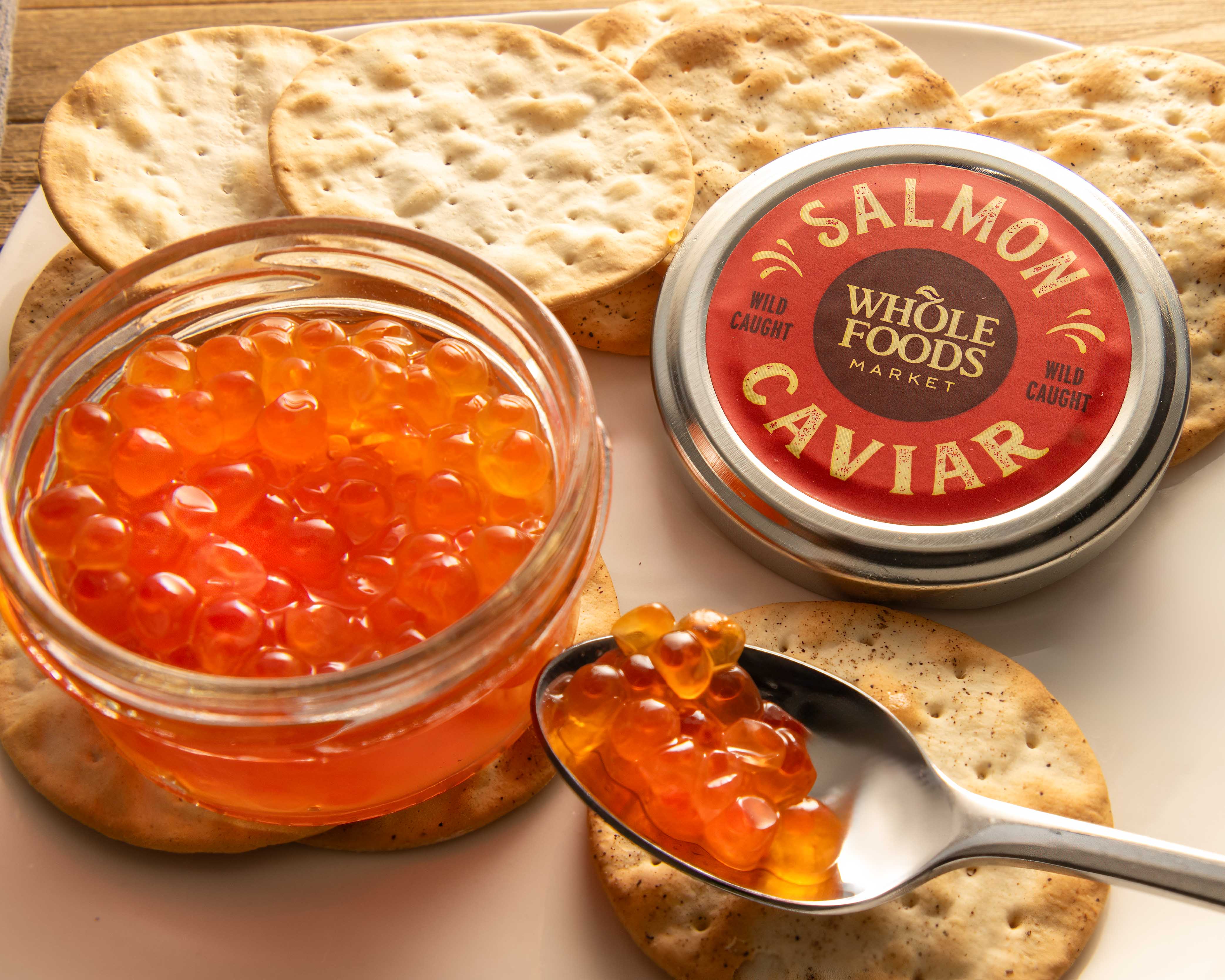 Caviar composite - shot in studio whole foods caviar crackers composite shot in studio